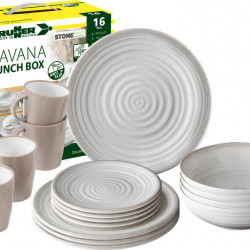 Savana melamine dinnerware set - 16 pieces - for 4 people
