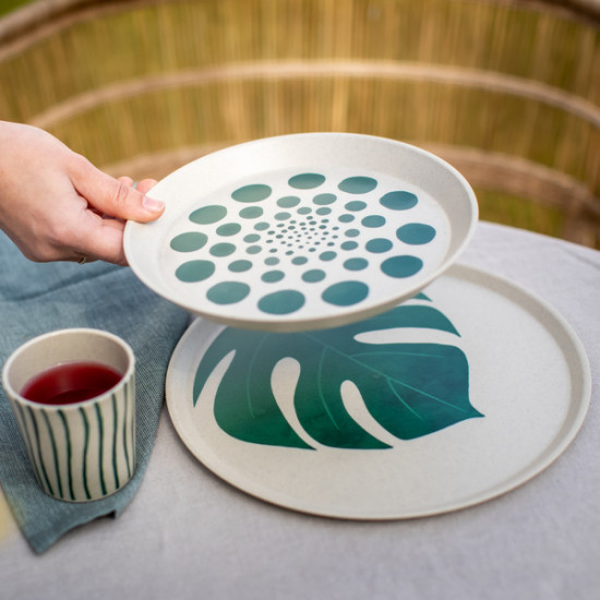 Set of 4 cups - MONSTERA STRIPES
