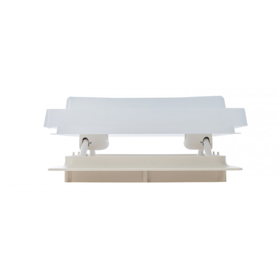 Roof hatch with mosquito net 280 x 280 mm - frosted glass - beige inner frame