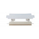 Roof hatch with mosquito net 280 x 280 mm - frosted glass - beige inner frame