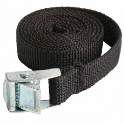Tension strap for gas cylinder holder, black with clamp buckle