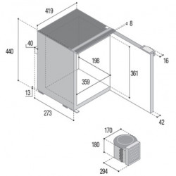 Compressor refrigerator C25L - 25 l - Grey