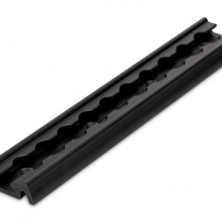 Lashing rail 2m, black, for the vehicle exterior wall