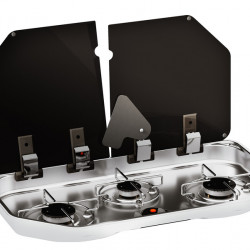 Stainless steel cooker with glass cover in a sophisticated design