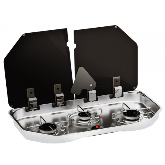 Stainless steel cooker with glass cover in a sophisticated design