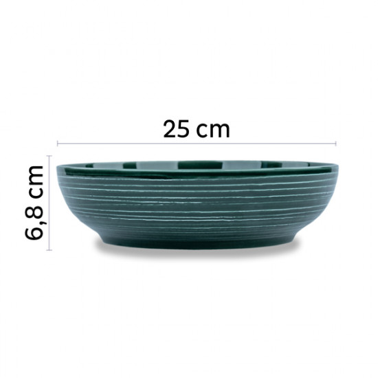 Porcelain Magnetic Food Bowl - Forest Green