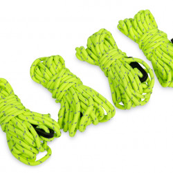 Green guy line, 3m long, Ø 3mm, 4 pieces