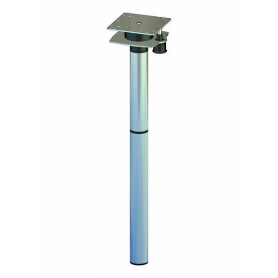 Aluminum swivel table base, 700 mm high - 3-piece