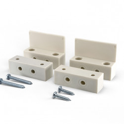 Mounting adapters for radio contacts, set of 2, white