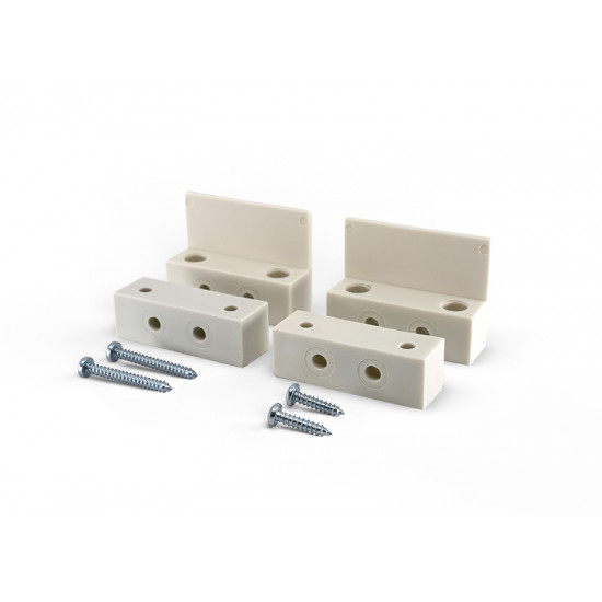 Mounting adapters for radio contacts, set of 2, white