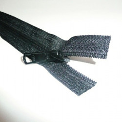 Continuous zipper sold by the meter in black, 3.2cm wide