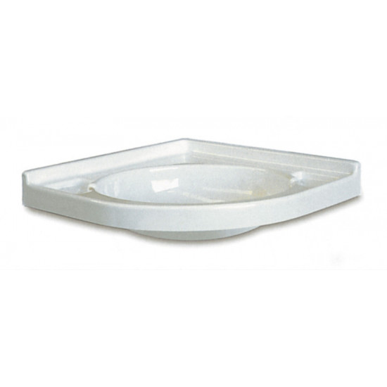Corner washbasin 418x418mm white