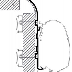 Adapter Thule Omnistor awning Bailey