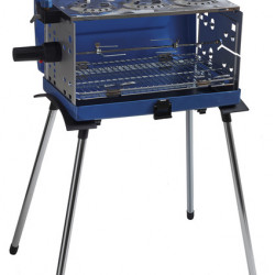 Portable gas grill, 3 burners, with grill motor, 50 mbar