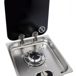 Stainless steel cooker with glass ASO - 1 burner