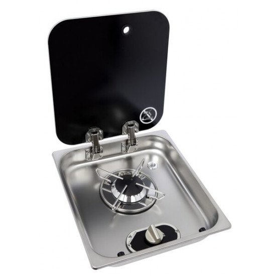 Stainless steel cooker with glass ASO - 1 burner