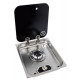 Stainless steel cooker with glass ASO - 1 burner