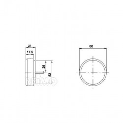 LED marker light 12V 1W clear with reflector