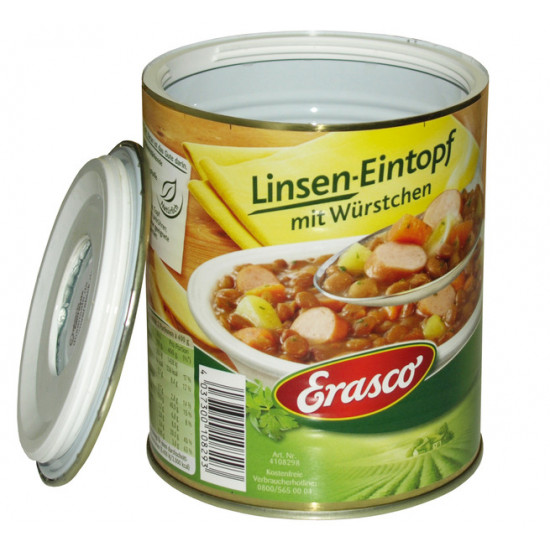 Can safe - Erasco lentils