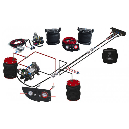 Carbest Premium 7.3" air suspension system by ESI for Fiat Ducato, Peugeot Boxer and Citroen Jumper from 201