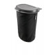 Flextrash waste bin, 3L, black, biodegradable material