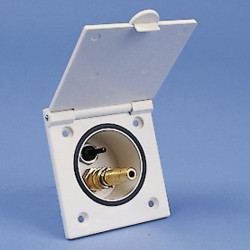 Water outlet set with hand shower including 2m hose - White