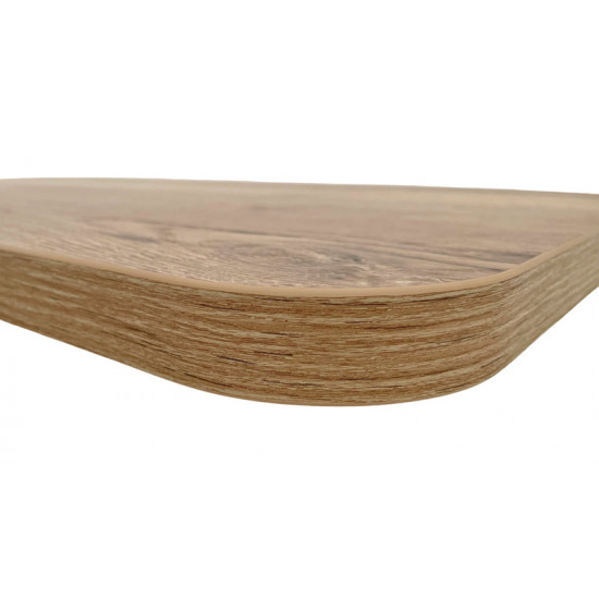 Lightweight tabletop - top side oak look - underside matte white - edges oak look - medium