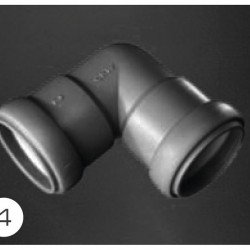 28 mm wastewater pipe system with rubber seal
