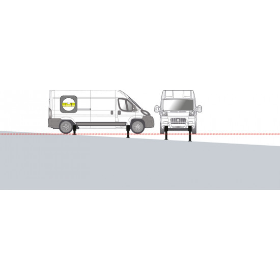 Car lift for vehicles up to 5 tons with 4 lifting supports