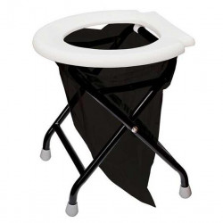 Folding toilet - white seat