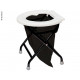 Folding toilet - white seat