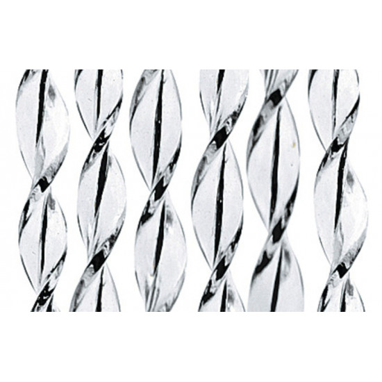 Door curtain SARA, 100% PVC, 60x190cm, white/black