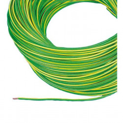 Greenish-yellow cable, 4 mm², linear meter