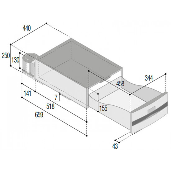 Refrigerator drawer D20A HP sch