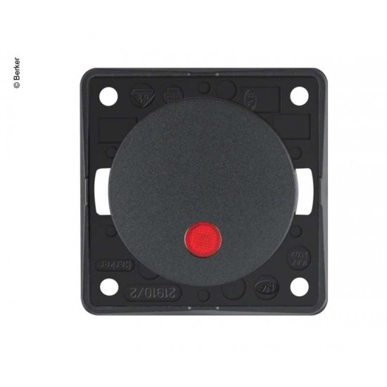 Control rocker switch - Red indicator light - 230 V - Anthracite