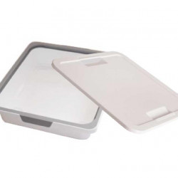 KisKreo storage box, 17.5 l, white/grey