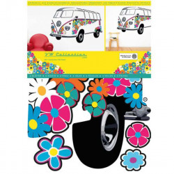 VW Collection T1 Bulli Bus Wall Decal - Flower