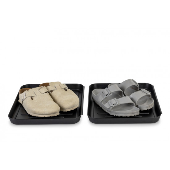 Shoe drip trays, set of 2 - Black