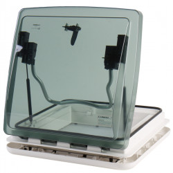 Aerodynamic roof vent including blackout blind and mosquito net - 40 x 40 cm