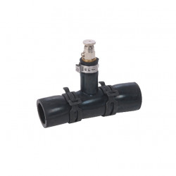 Rubber connection with drain nipple