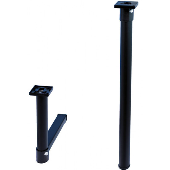Folding table leg, foldable in the middle - Black
