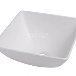 Designer washbasin, square, white, dimensions: W 330 x D 330 x H 135 mm