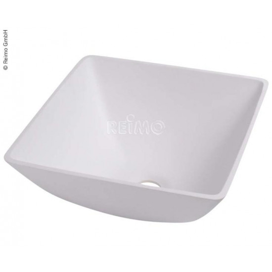 Designer washbasin, square, white, dimensions: W 330 x D 330 x H 135 mm