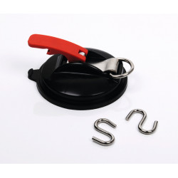 Suction cup attachment with ring and S-hook