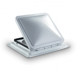Roof vent with 12-volt fan. Hood: frosted glass, 40x40cm.