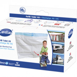 Carebag refill bags for Cleanis folding toilet, 12 pieces with insert