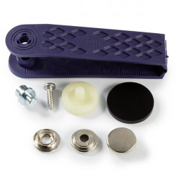 Sew-free snap fasteners for attaching fabrics to wood or sheet metal - 10 pieces
