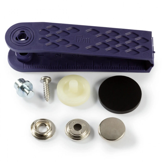 Sew-free snap fasteners for attaching fabrics to wood or sheet metal - 10 pieces