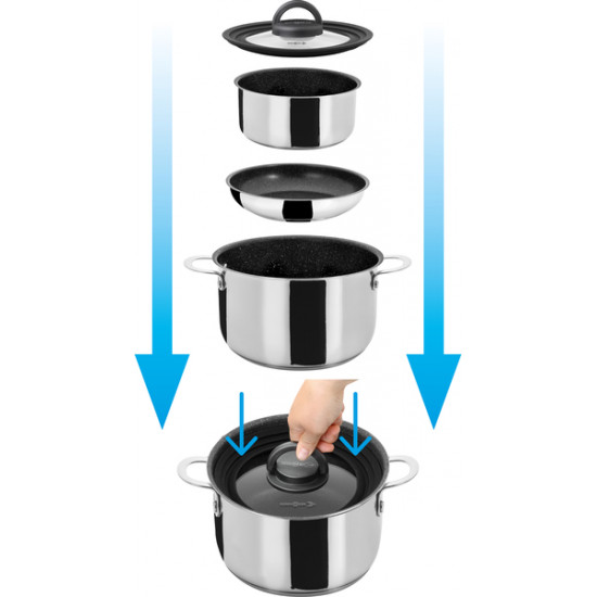 Academy NG cookware set - 7+1 pieces