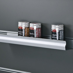 Spice rack, silver, 400x65x21mm, aluminum